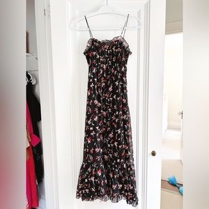 Madewell Black Floral Dress